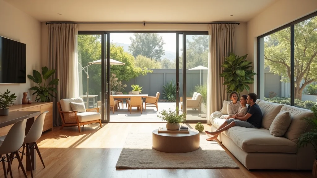 Bright and modern Bay Area open floor plan living room featuring open layout, organic materials, and indoor-outdoor lifestyle - home renovation in Bay Area