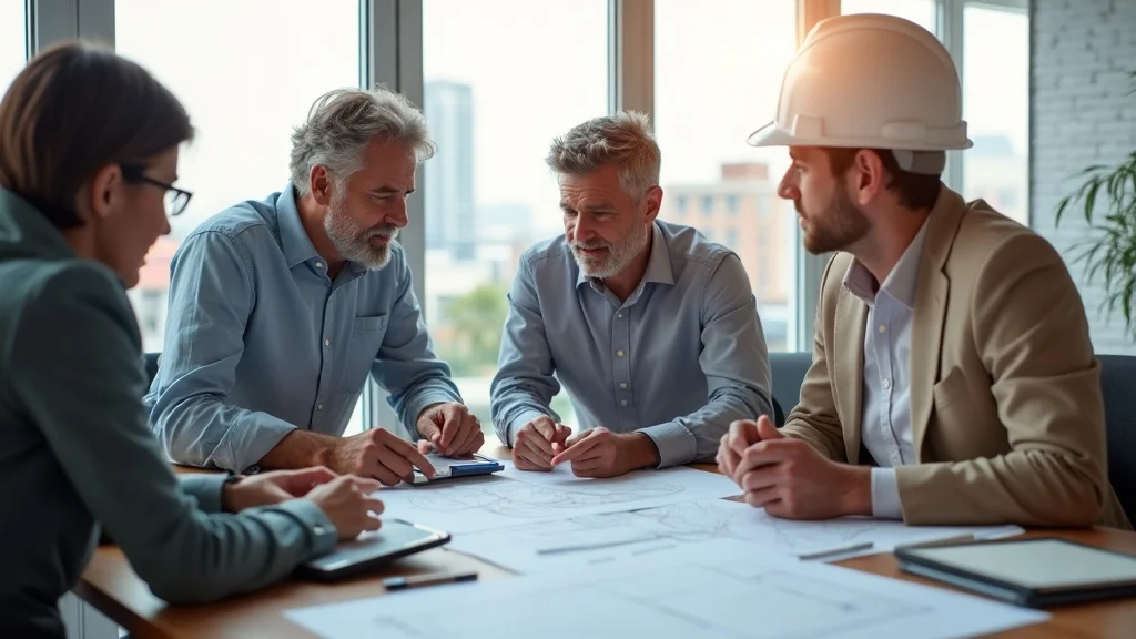 architect, contractor, and homeowner discussing home remodeling permit requirements in San Francisco Bay Area