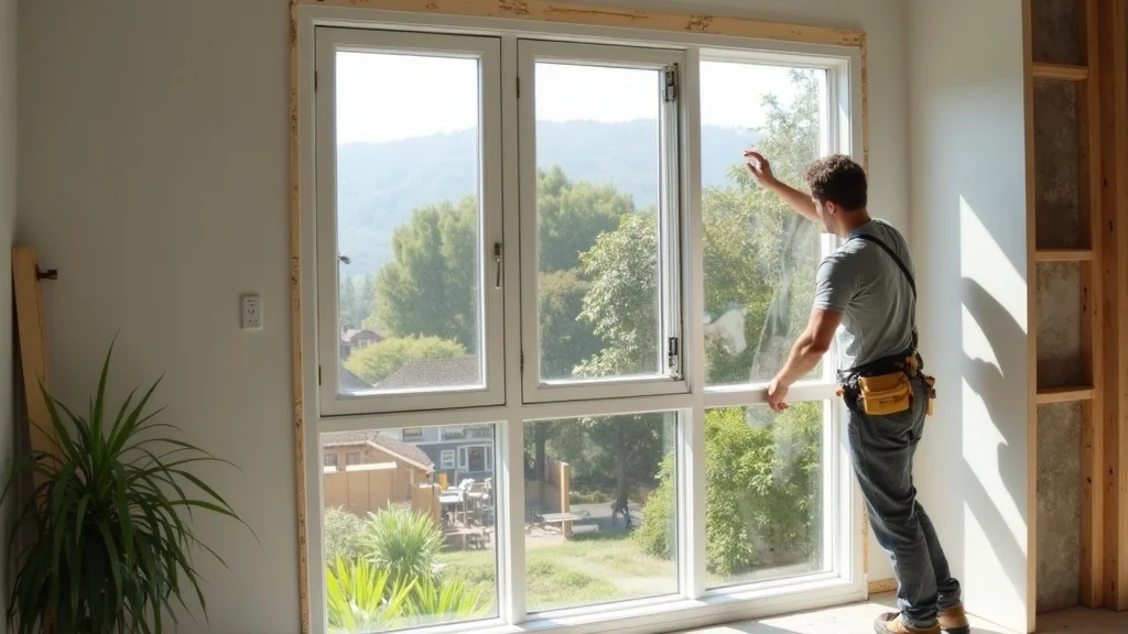 remodel for natural light and air flow: contractor installs large energy efficient window, Bay Area, sunlight streaming in, garden reflections